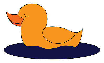 Image showing Sleeping duck vector or color illustration