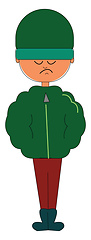 Image showing Clipart of a man standing in his winter clothes vector or color 