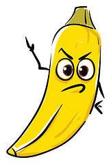Image showing An angry banana vector or color illustration