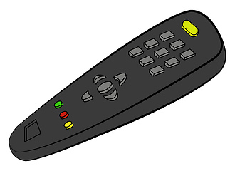 Image showing TV remote with buttons vector or color illustration