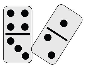 Image showing Couple of dominoes 