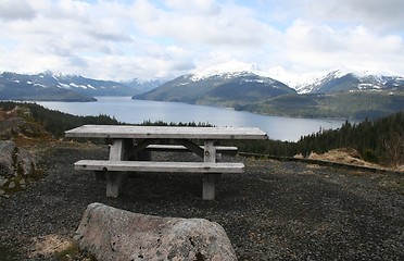 Image showing Picnic Table with View