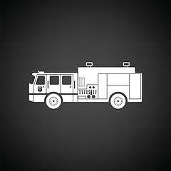 Image showing Fire service truck icon