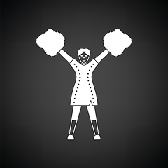 Image showing American football cheerleader girl icon