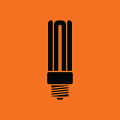 Image showing Energy saving light bulb icon
