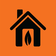 Image showing Ecological home leaf icon