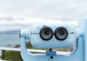 Image showing Binocular for sightseeing from the view point