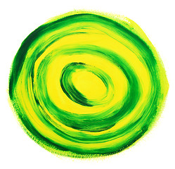 Image showing Oil-painted abstract target