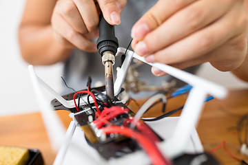 Image showing Welding on board of drone