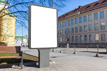 Image showing empty billboard in tallinn city, estonia