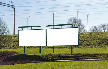 Image showing empty billboards in tallinn city, estonia