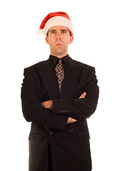 Image showing Grumpy Christmas Employee