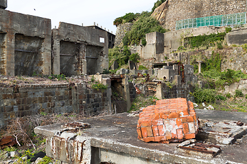 Image showing Abandoned Gunkanjima island in Nagasaki city