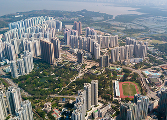 Image showing Top view of Hong Kong building