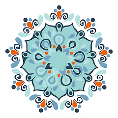 Image showing Spiritual lotus mandala design vector or color illustration