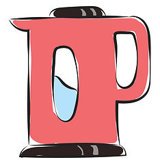 Image showing Clipart of a pink colored vacuum flask vector or color illustrat