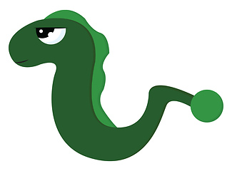 Image showing A picture of an angry green eel vector or color illustration