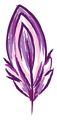 Image showing A purple shade feather vector or color illustration