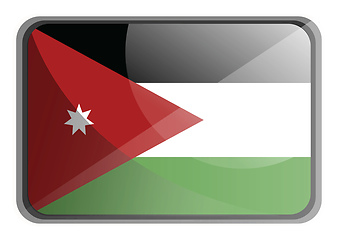 Image showing Vector illustration of Jordan flag on white background.