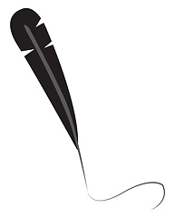 Image showing Feather pen vector or color illustration