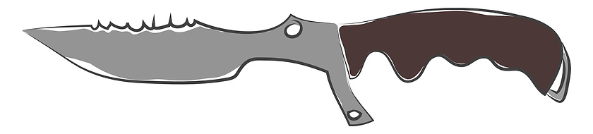 Image showing Vintage Noah fighting pipe/Vintage knife vector or color illustr