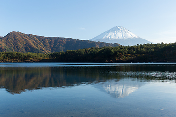 Image showing Fujisan and lake