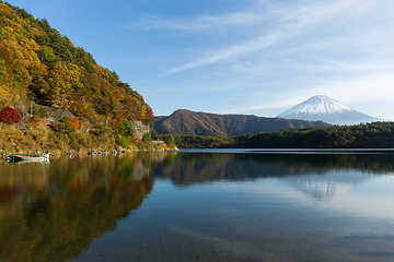 Image showing Fujisan and Lake saiko