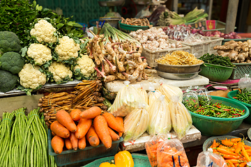 Image showing Various vegetables on market