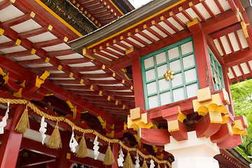 Image showing Red lantern in Dazaifu shrine