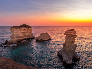 Image showing Italy, Santo Andrea cliffs in Puglia