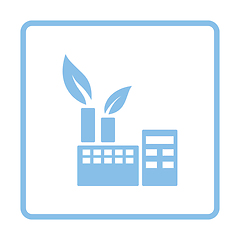 Image showing Ecological industrial plant icon