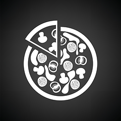 Image showing Pizza on plate icon