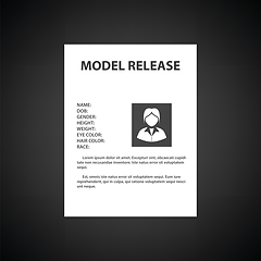 Image showing Icon of model release document