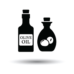 Image showing Bottle of olive oil icon