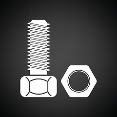 Image showing Icon of bolt and nut