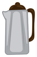 Image showing Large transparent coffee pot vector or color illustration