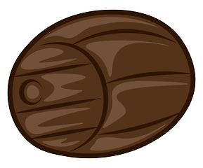 Image showing A wooden barrel, vector color illustration.