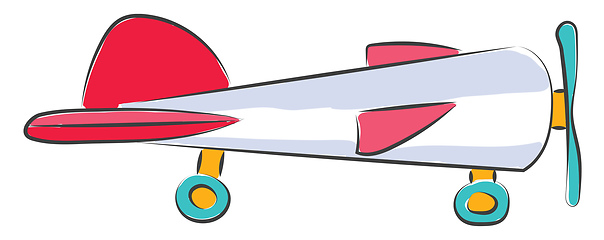 Image showing Helicopter toy vector or color illustration