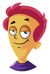 Image showing Man with red hair looking confident illustration vector on white