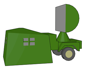 Image showing A radar system vector or color illustration