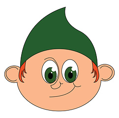 Image showing A small gnome person vector or color illustration