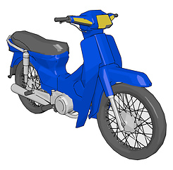 Image showing Cheap method of transport Motorbike vector or color illustration