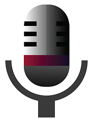 Image showing Retro microphone vector illustration on a white background