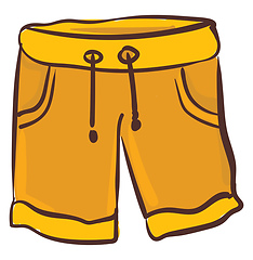 Image showing Orange shorts vector or color illustration