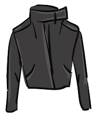 Image showing  A black jacket vector or color illustration