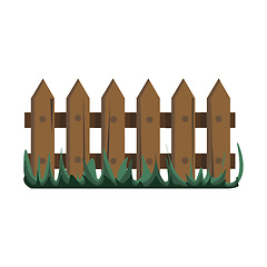 Image showing Garden fence vector or color illustration