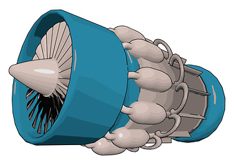 Image showing Use of jet engine vector or color illustration