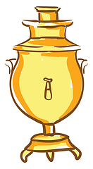 Image showing Clipart of an oval-shaped Russian samovar vector or color illust