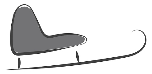 Image showing long sledge vector or color illustration