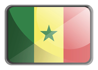Image showing Vector illustration of Senegal flag on white background.